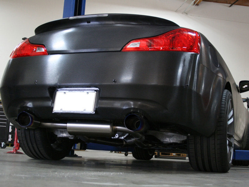 aFe Takeda 2-1/2in 304SS Cat-Back Exhaust w/ Blue Flame Tips Infiniti G37 2008-2013 / Q60 V6-3.7 2014-2015 | 49-36103-L