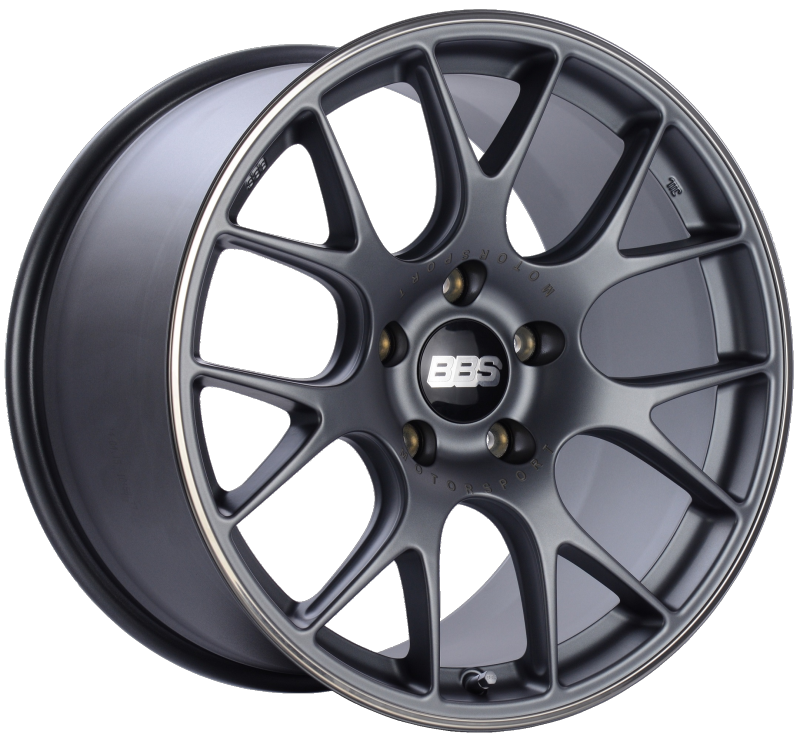 BBS CH-R 19x10 5x130 ET38 CB71.6 Satin Titanium Polished Rim Protector Wheel | CH110TIPO