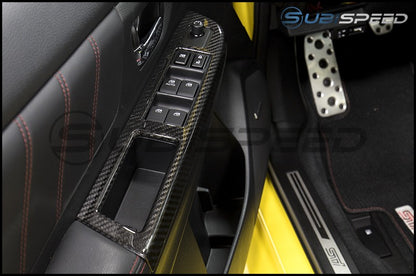 OLM S-LINE CARBON FIBER DOOR SWITCH PANEL COVERS 15-2016 WRX & STI | OLM-15WRX-PSCLH