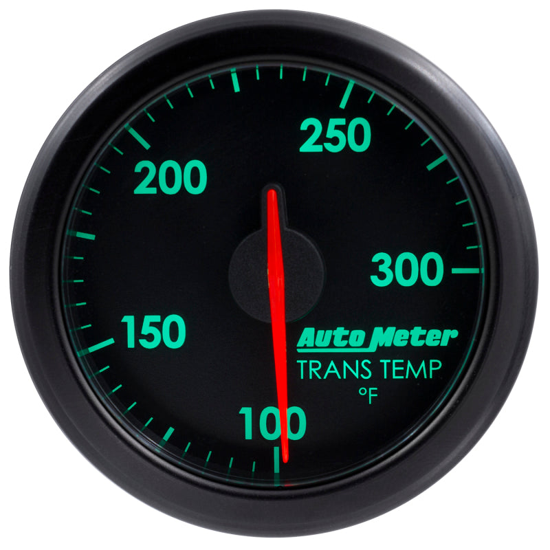 Autometer Airdrive 2-1/6in Trans Temperature Gauge 100-300 Degrees F Black Universal | 9157-T