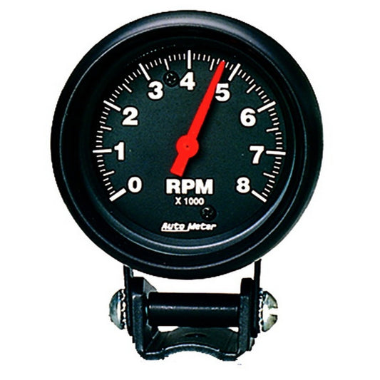 Autometer Black 2-5/8 inch 8000 rpm Tachometer Mini Tach Gauge Universal | 2892