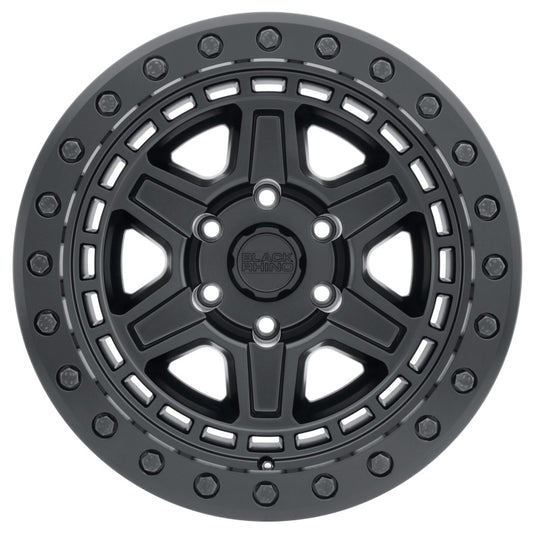 Black Rhino Reno Beadlock 17x8.5 5x114.3 ET-38 CB 71.6 Matte Black w/Black Bolt Wheel