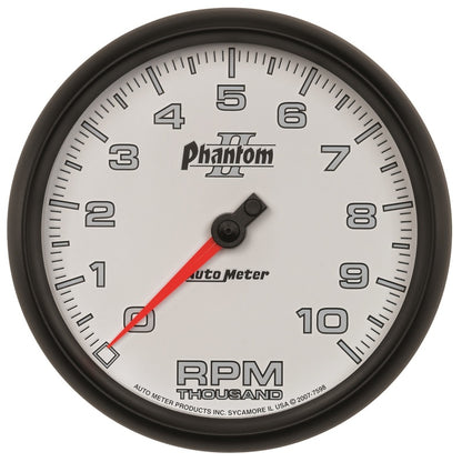 Autometer Phantom II 5in Electrical 10K RPM In-Dash Tachometer Universal | 7598