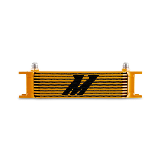 Mishimoto -8AN 10 Row Oil Cooler Gold Universal | MMOC-10-8GD