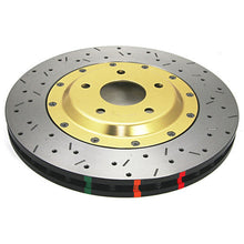 DBA 97-04 Corvette C5/C6 Front Drilled & Slotted 5000 Series 2 Piece Rotor Assembled w/ Gold Hat | 52994GLDXS