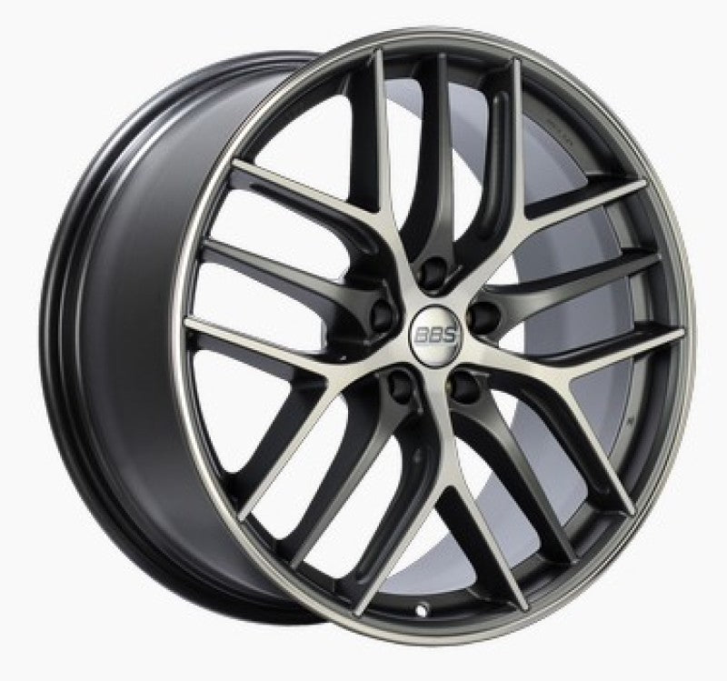 BBS CC - R 19x9 5x120 ET48 Satin Graphite Diamond Cut Polished Rim Protector Wheel - 82mm PFS Required - JDMuscleWheelsbbsCC2203GRPK