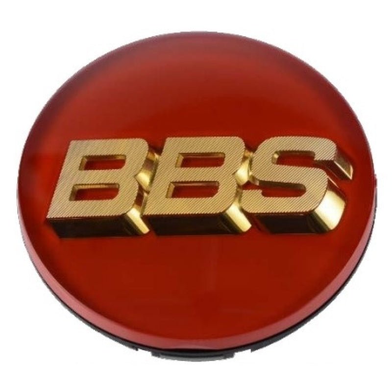 BBS Center Cap - 70mm Red w/ Gold 3D Logo | 4 - tab - JDMuscleCenter Caps and Accessoriesbbs56.24.126