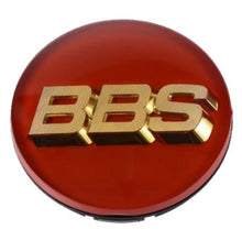 BBS Center Cap - 70mm Red w/ Gold 3D Logo | 4 - tab - JDMuscleCenter Caps and Accessoriesbbs56.24.126
