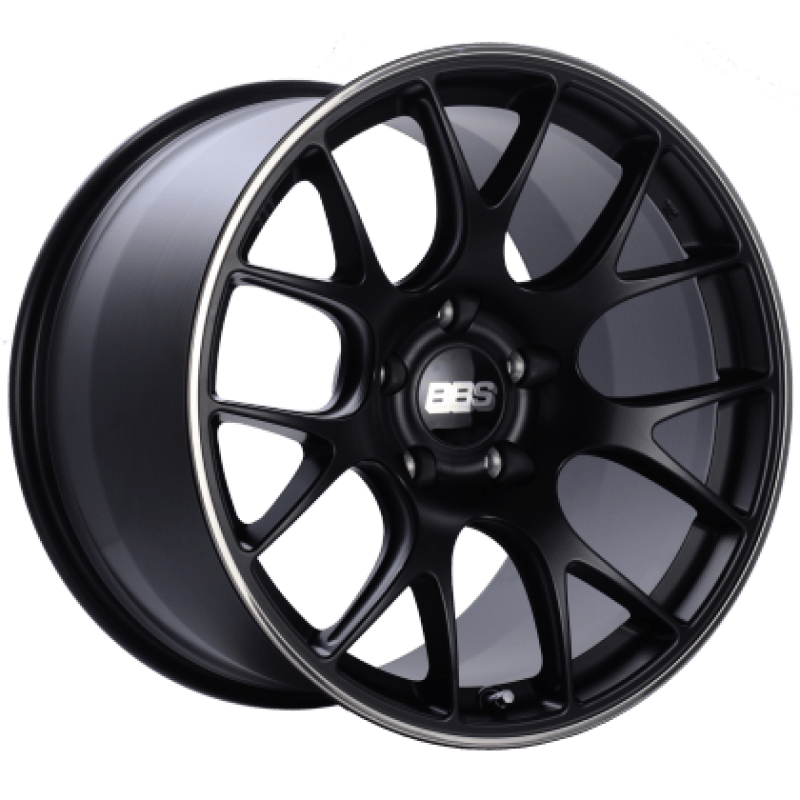 BBS CH - R 19x8 5x114.3 ET38 Satin Black Polished Rim Protector Wheel - 82mm PFS/Clip Required - JDMuscleWheelsbbsCH143BPO