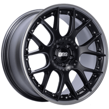 BBS CH - RII 21x9.5 5x120 ET35 Satin Black Center Platinum Lip SS Rim Prot Wheel - 82mm PFS/Clip Req | CH611BPPO - JDMuscleWheelsbbsCH611BPPO