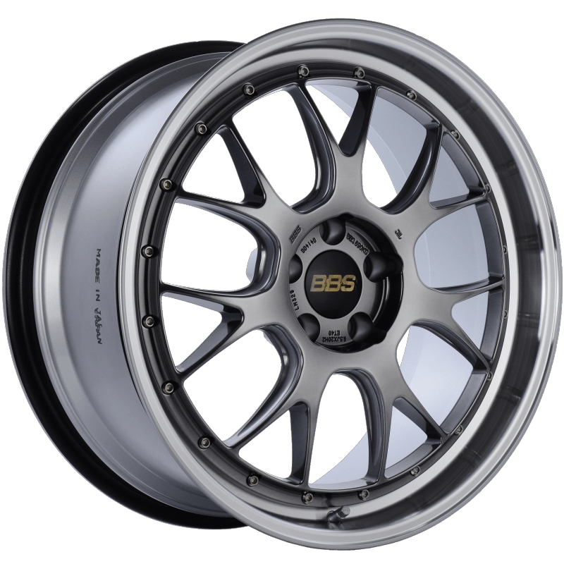 BBS LM - R 20x9.5 5x114.3 ET40 CB66 Diamond Black Center Diamond Cut Lip Wheel - JDMuscleWheelsbbsLM329DBPK