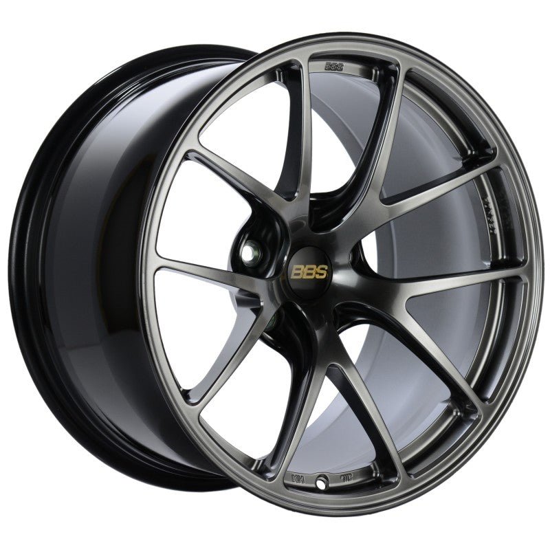 BBS RI - A 18x9.5 5x114.3 ET22 Diamond Black Wheel - 82mm PFS/Clip Required - JDMuscleWheelsbbsRIA003DB