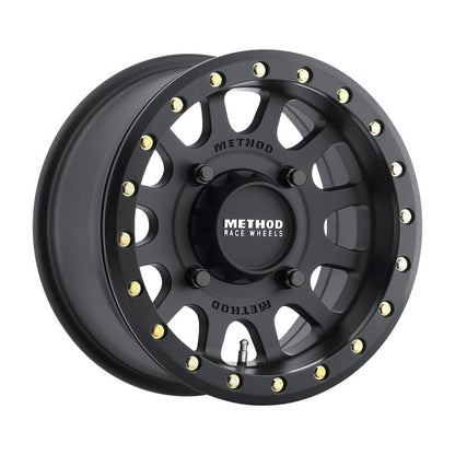Method MR401 UTV Beadlock 15x7 4+3/+13mm Offset 4x136 106mm CB Matte Black w/BH-H24100 Wheel