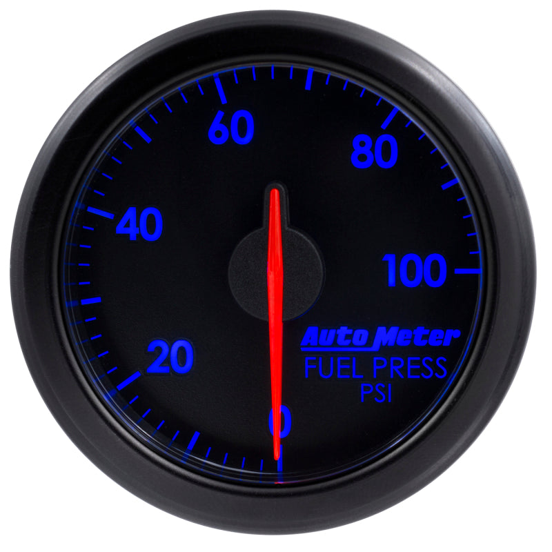 Autometer Airdrive 2-1/6in Fuel Pressure Gauge 0-100 PSI Black Universal | 9171-T