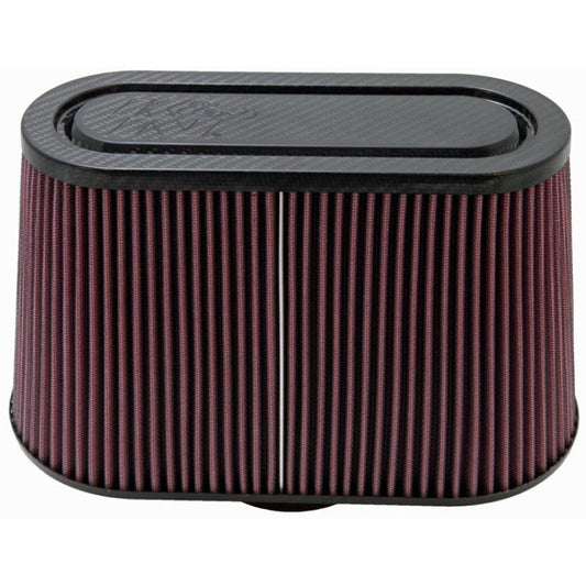 K&N Air Filter with Carbon Fiber Top & Base-12in Base O/S Length x 6in Base O/S Width x 7in H Universal | RP-5103