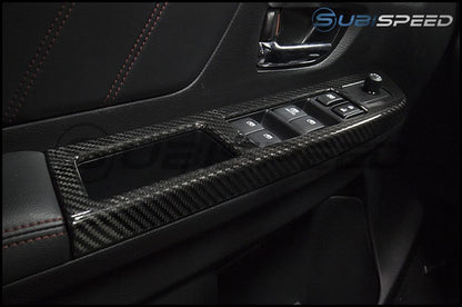 OLM S-LINE CARBON FIBER DOOR SWITCH PANEL COVERS 15-2016 WRX & STI | OLM-15WRX-PSCLH