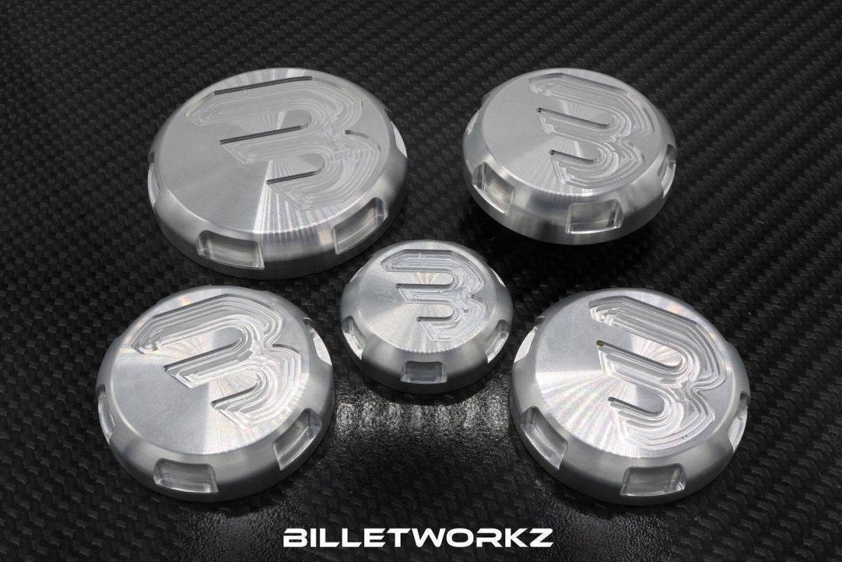 Billetworkz Engine Bay Caps - Zero Series WRX/STI 2002-2007 - JDMuscleEngine Covers and CapsbwzBW-EBCZ-SUB-GD-4Silver