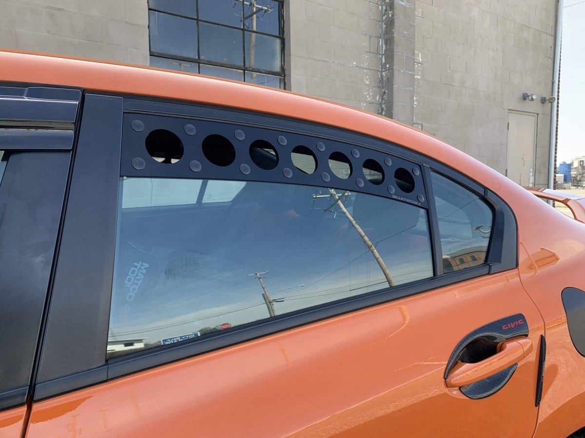 Billetworkz Window Vents Honda Civic Sedan 2012-2015 - JDMuscleDoorsbwzBW-WV-HON-CIV-BK-NMBlackNo Mesh