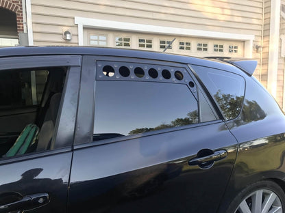 Billetworkz Window Vents Mazda 3 Hatchback 2007-2009 - JDMuscleDoorsbwzBW-WV-MAZ3H-BK-NMBlackNo Mesh
