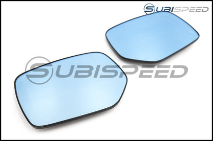 OLM 15-21 Subaru WRX/STI  WIDE ANGLE CONVEX MIRRORS WITH TURN SIGNALS, DEFROSTERS, AND BLIND SPOT (BLUE) | MRL-14-LPBH-BSM