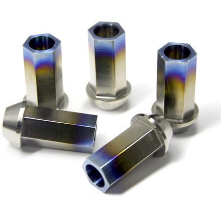 BLOX Racing 7-sided Forged Ti Lug Nut Set - Universal-BXAC-00135-Lug Nuts-BLOX Racing-12x1.25 - Set of 16-JDMuscle