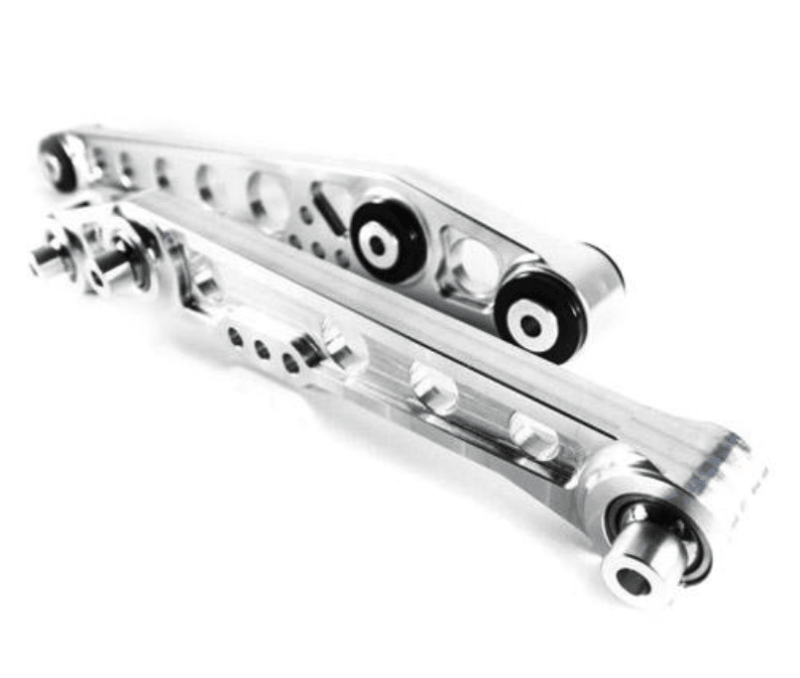 BLOX Racing Billet Rear Lower Control Arms Raw Aluminum Honda 1988 - 1991 Civic/CRX / 1992 - 1995 Civic / 1992 - 1997 Delsol / 1990 - 1993 Integra / 1994 - 2001 Integra | BXSS - 22203 - RAW - JDMuscleControl ArmsbloBXSS-22203-RAW