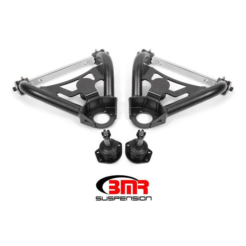 BMR 64-72 A-Body Pro-Touring Upper A-Arms w/ Tall Ball Joint (Delrin) - Black Hammertone-bmrAA028H-bmrAA028H-Control Arm Braces-BMR Suspension-JDMuscle