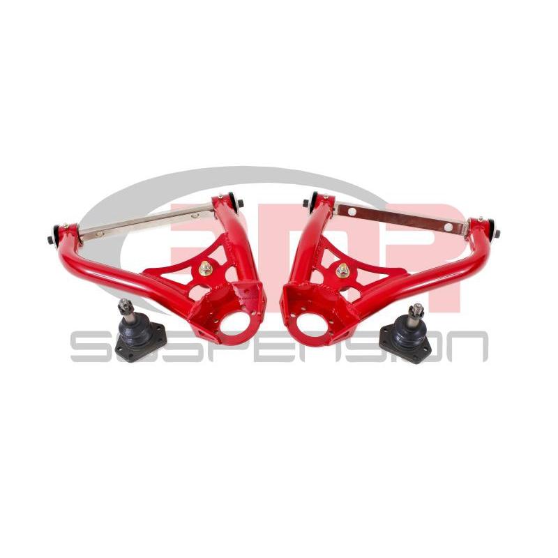 BMR 67-69 1st Gen F-Body Pro-Touring Upper A-Arms w/ Tall Ball Joint (Delrin) - Red-bmrAA027R-bmrAA027R-Control Arm Braces-BMR Suspension-JDMuscle