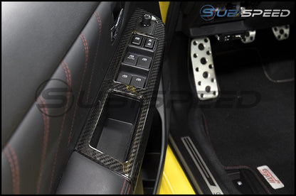 OLM S-LINE CARBON FIBER DOOR SWITCH PANEL COVERS 15-2016 WRX & STI | OLM-15WRX-PSCLH