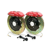 Brembo Gran Turismo Drilled Brake Kit 4 Piston 2-Piece Red Rear Subaru STI 2008-2014