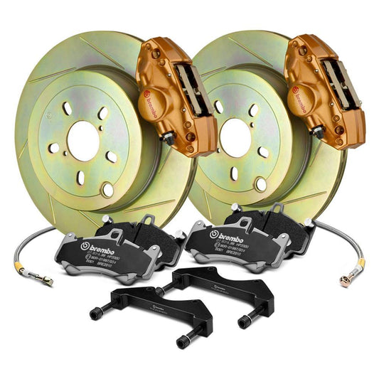 Brembo OE Gold Front Brake Kit Subaru WRX 2002-2014-BRE-1E5.6002A4-BRE-1E5.6002A4-Big Brake Kits-Brembo-JDMuscle