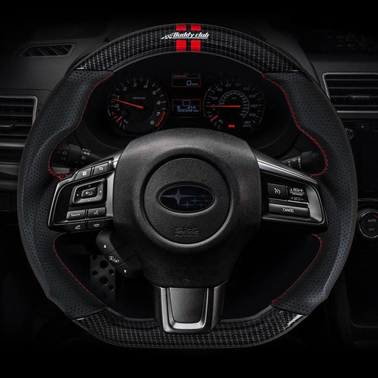 Buddy Club Sport Carbon / Leather Style Steering Wheel - Subaru WRX/STI 2015 - 2021 |  BC08-RSSWVAB