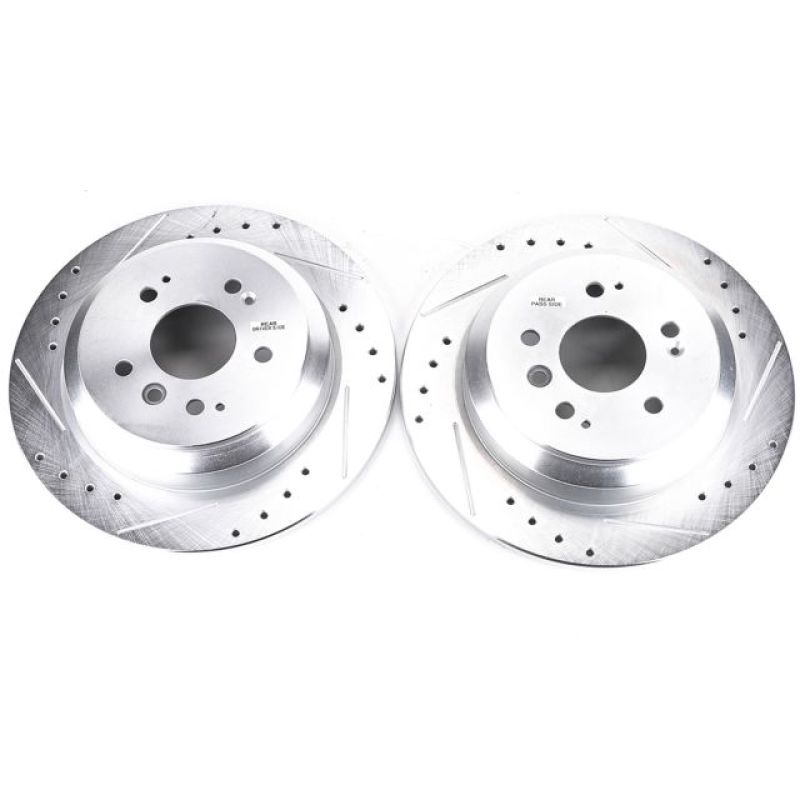 Power Stop Rear Evolution Drilled & Slotted Rotors Pair Honda Pilot 2016-21 / Ridgeline 2017-21 / Passport 2019-21 | JBR1729XPR