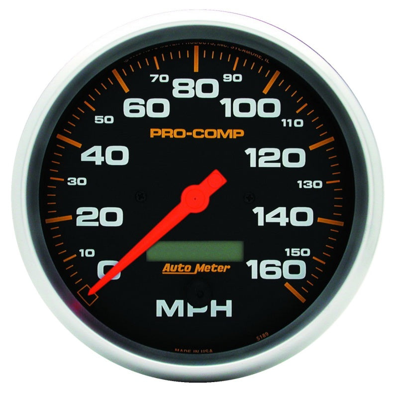 Autometer Pro-Comp 3 3/8in 160mph Electric Speedometer w/ LCD Odometer Universal | 5189