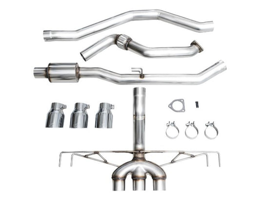 AWE Tuning 2023 Civic Type R FL5 Track Edition Exhaust w/ Triple Chrome Silver Tips | 3020-52287