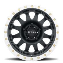 Method MR304 Double Standard 15x8 -24mm Offset 5x4.5 83mm CB Matte Black/Machined Street Loc Wheel