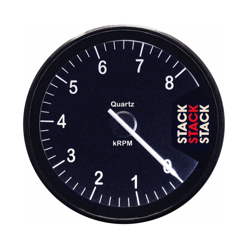 Autometer Stack Clubman Tachometer 80mm 0-8K RPM Black Universal | ST200-08