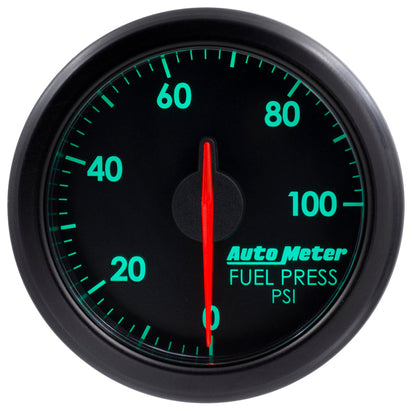 Autometer Airdrive 2-1/6in Fuel Pressure Gauge 0-100 PSI Black Universal | 9171-T