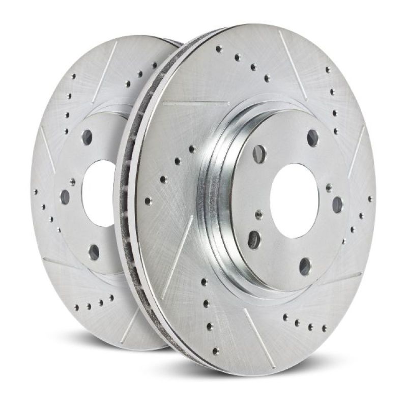 Power Stop 93-01 Subaru Impreza Front Evolution Drilled & Slotted Rotors - Pair | JBR358XPR