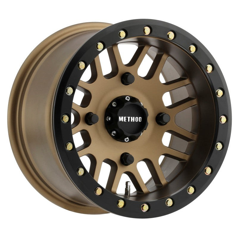 Method MR406 UTV Beadlock 14x10 5+5/-2mm Offset 4x156 132mm CB Method Bronze w/Matte Blk Ring Wheel