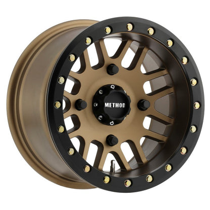 Method MR406 UTV Beadlock 14x10 5+5/-2mm Offset 4x156 132mm CB Method Bronze w/Matte Blk Ring Wheel
