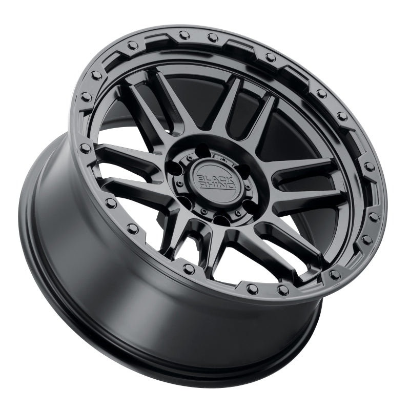 Black Rhino Apache 17x8.5 5x114.3 ET-18 CB 71.6 Matte Black w/Black Bolts Wheel