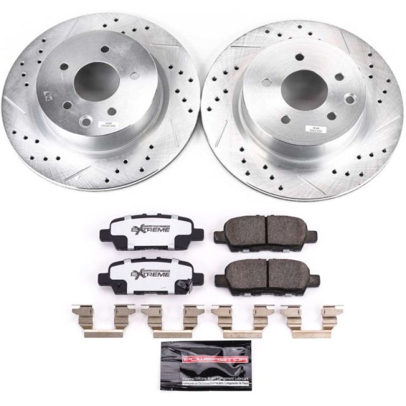 Power Stop Rear Z26 Street Warrior Brake Kit Nissan 370Z 2018-2019 / Maxima 2018-21 | K8062-26