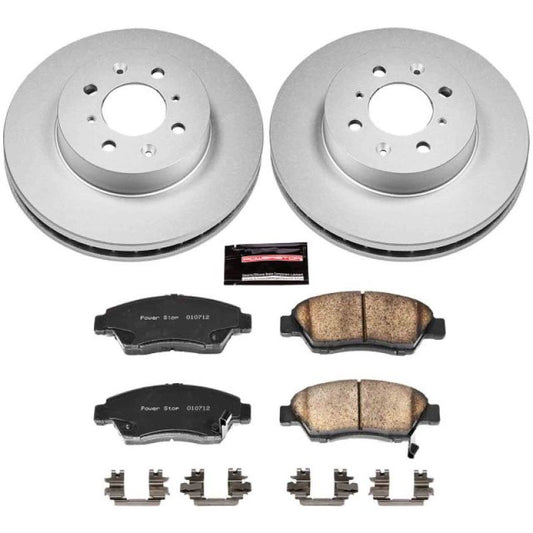 Power Stop Front Z17 Evolution Geomet Coated Brake Kit Honda Civic 1993-1995 / Civic Del Sol 1993-1997 / Fit 2007-2008 | CRK694