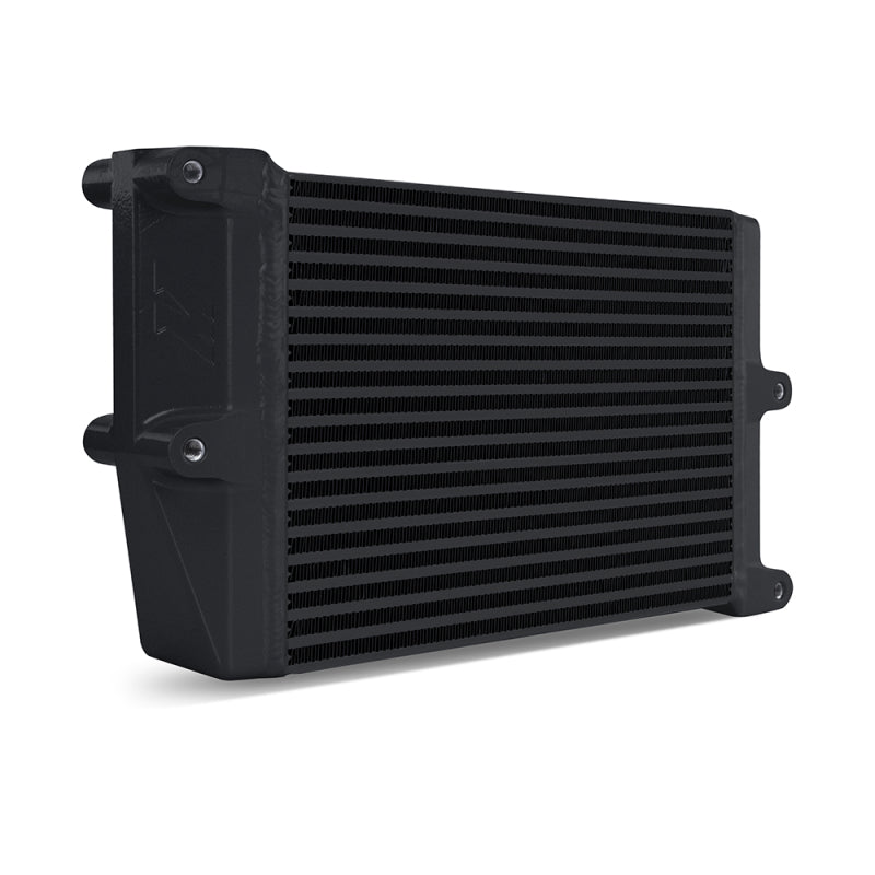 Mishimoto Heavy-Duty Oil Cooler 10" Opposite-Side Outlets Black Universal | MMOC-OO-10BK