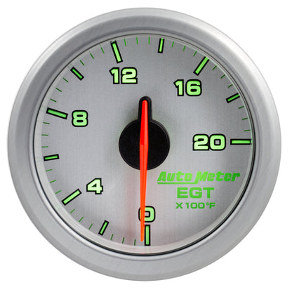 Autometer Airdrive 2-1/16in EGT Gauge 0-2000 Degrees F Silver Universal | 9145-UL