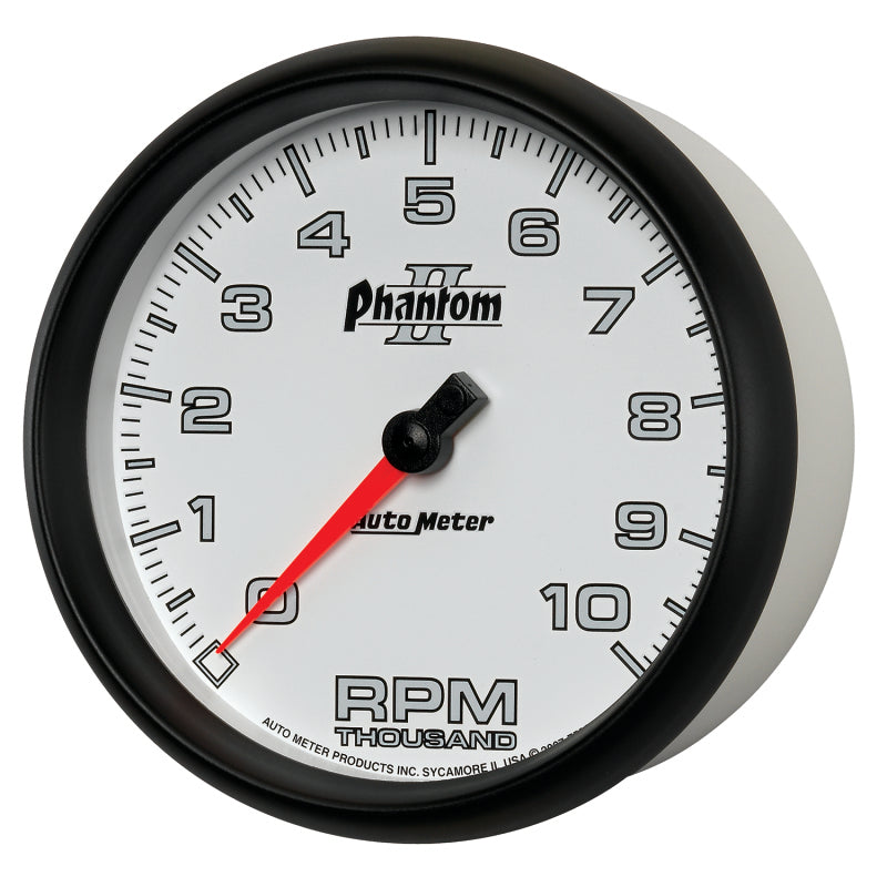 Autometer Phantom II 5in Electrical 10K RPM In-Dash Tachometer Universal | 7598