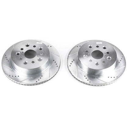 Power Stop Rear Evolution Drilled & Slotted Rotors Lexus LS430 2001-2006 | JBR939XPR