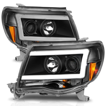 ANZO Projector Light Bar Style Headlights w/ C Light Bar Toyota Tacoma 2005-2009 | 111517