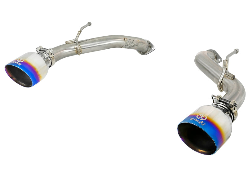 aFe Takeda 2.5in 304 SS Axle-Back Exhaust w/ Blue Flame Tips Infiniti Q50 V6-3.0L 2016-2018 | 49-36130NM-L